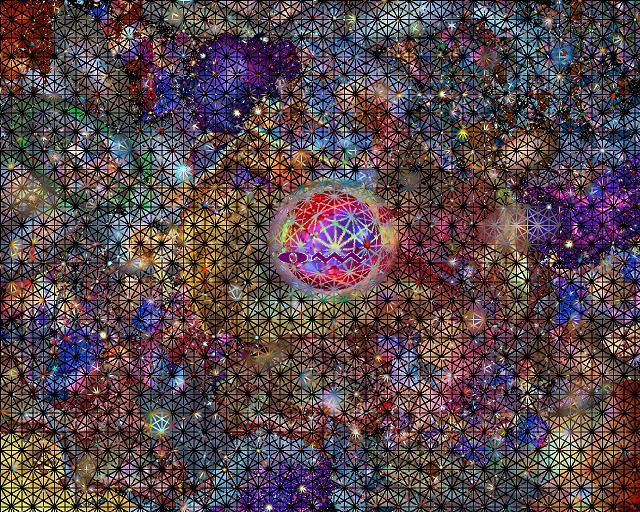 	Nebulae Mandala Series 3, Thick, with Jupiter, Fisheye	